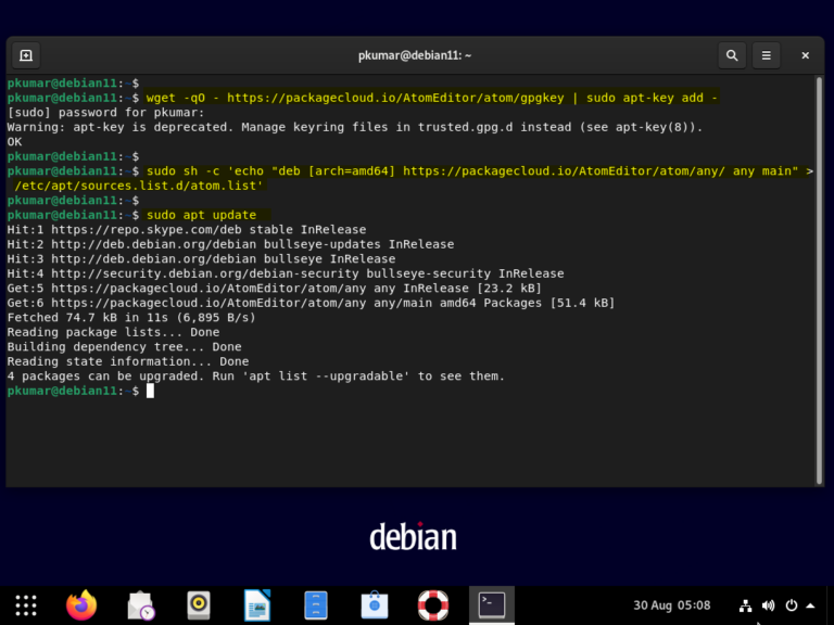 How To Install Atom Text Editor In Debian 11 Bullseye 