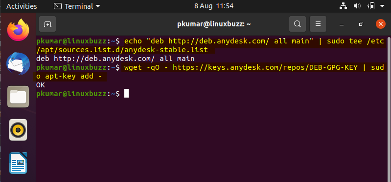 anydesk for linux