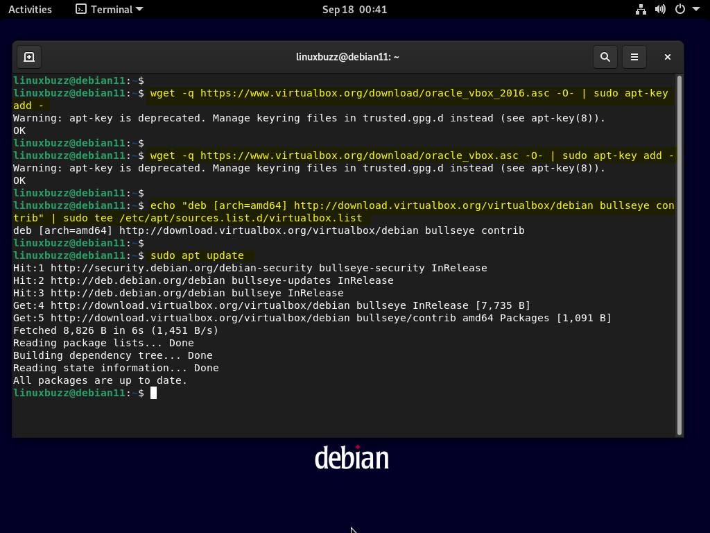 How To Install VirtualBox On Debian 11 Bullseye 