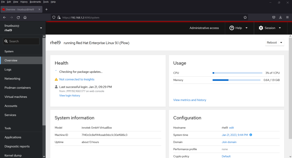 How to Install Cockpit Web Console on RHEL 9