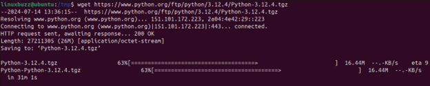 Download Python 3 from Command Line