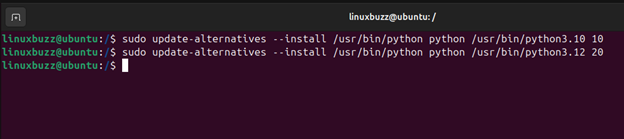 Update Alternative Python Ubuntu 24.04